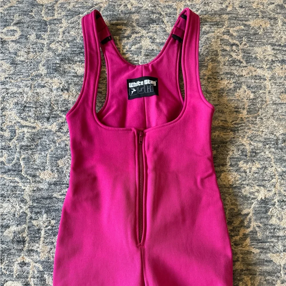 Vintage 80’s White Stage Ski Bib - Picture 2 of 5